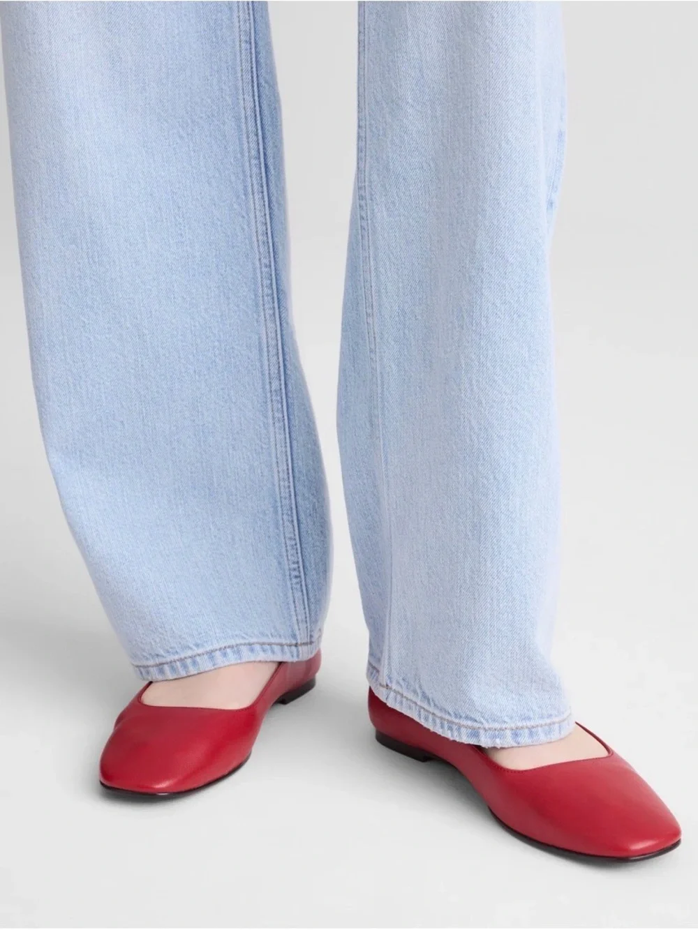 Madewell Greta ballet flats in Scarlet/Kilt Red, size 8 - Picture 3 of 10
